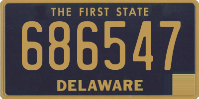 DE license plate 686547