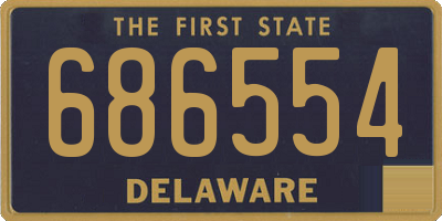 DE license plate 686554