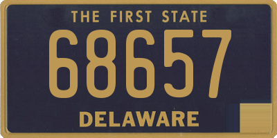 DE license plate 68657