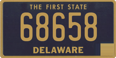 DE license plate 68658