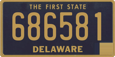 DE license plate 686581