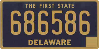 DE license plate 686586