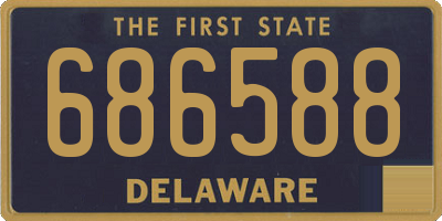DE license plate 686588