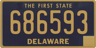 DE license plate 686593