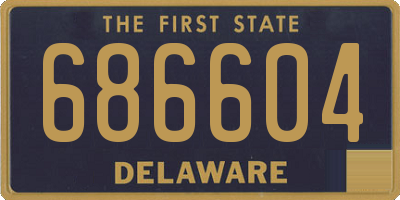 DE license plate 686604