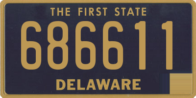 DE license plate 686611