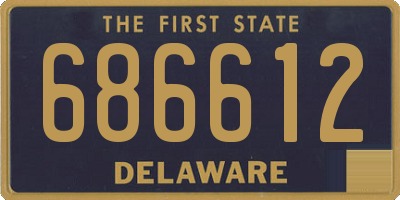 DE license plate 686612
