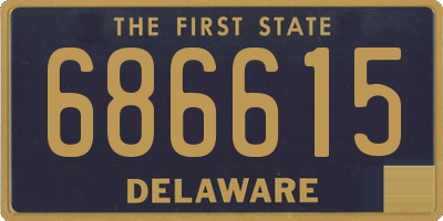DE license plate 686615