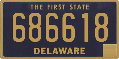 DE license plate 686618