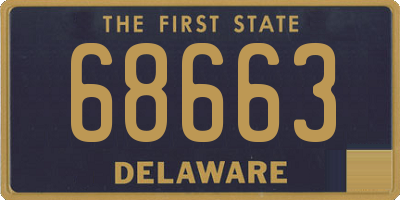 DE license plate 68663