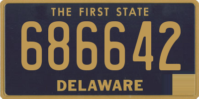 DE license plate 686642
