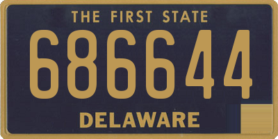 DE license plate 686644
