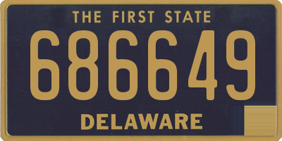 DE license plate 686649