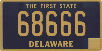 DE license plate 68666