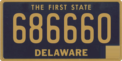 DE license plate 686660
