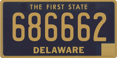 DE license plate 686662