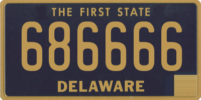 DE license plate 686666