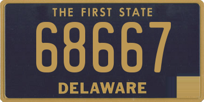 DE license plate 68667