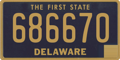 DE license plate 686670