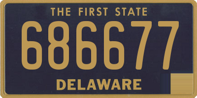 DE license plate 686677