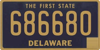 DE license plate 686680