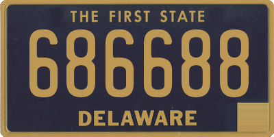 DE license plate 686688