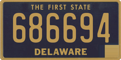 DE license plate 686694