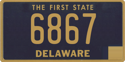 DE license plate 6867