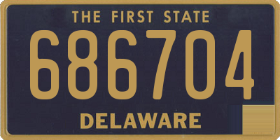 DE license plate 686704