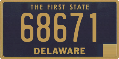 DE license plate 68671