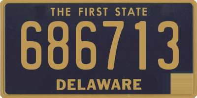 DE license plate 686713