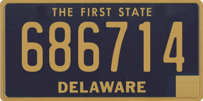 DE license plate 686714