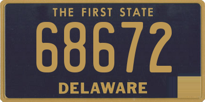 DE license plate 68672