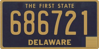 DE license plate 686721