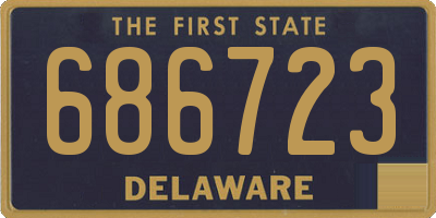 DE license plate 686723