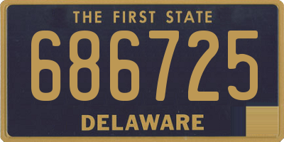 DE license plate 686725