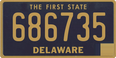 DE license plate 686735