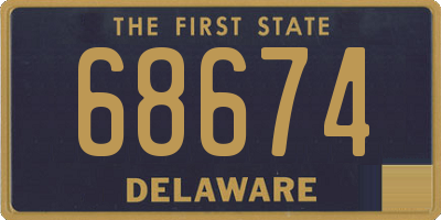 DE license plate 68674