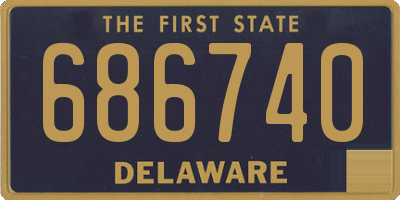 DE license plate 686740