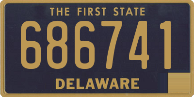 DE license plate 686741