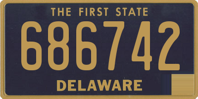 DE license plate 686742
