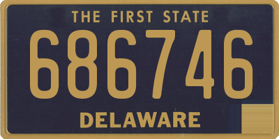 DE license plate 686746