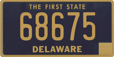 DE license plate 68675