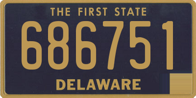 DE license plate 686751