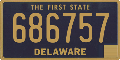 DE license plate 686757
