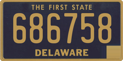 DE license plate 686758