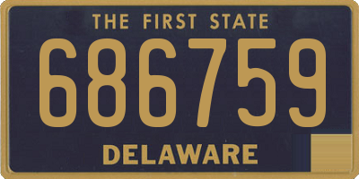 DE license plate 686759