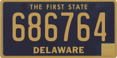DE license plate 686764