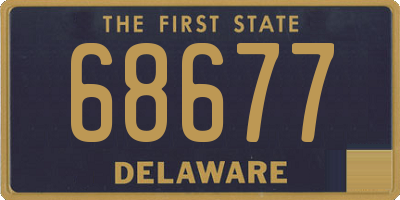 DE license plate 68677