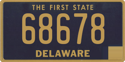 DE license plate 68678